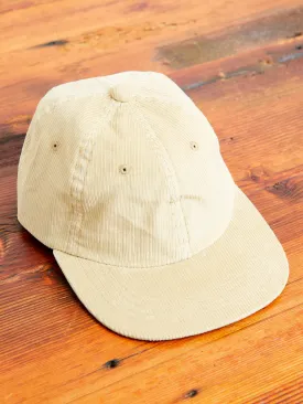 6-Panel Corduroy Cap in Beige