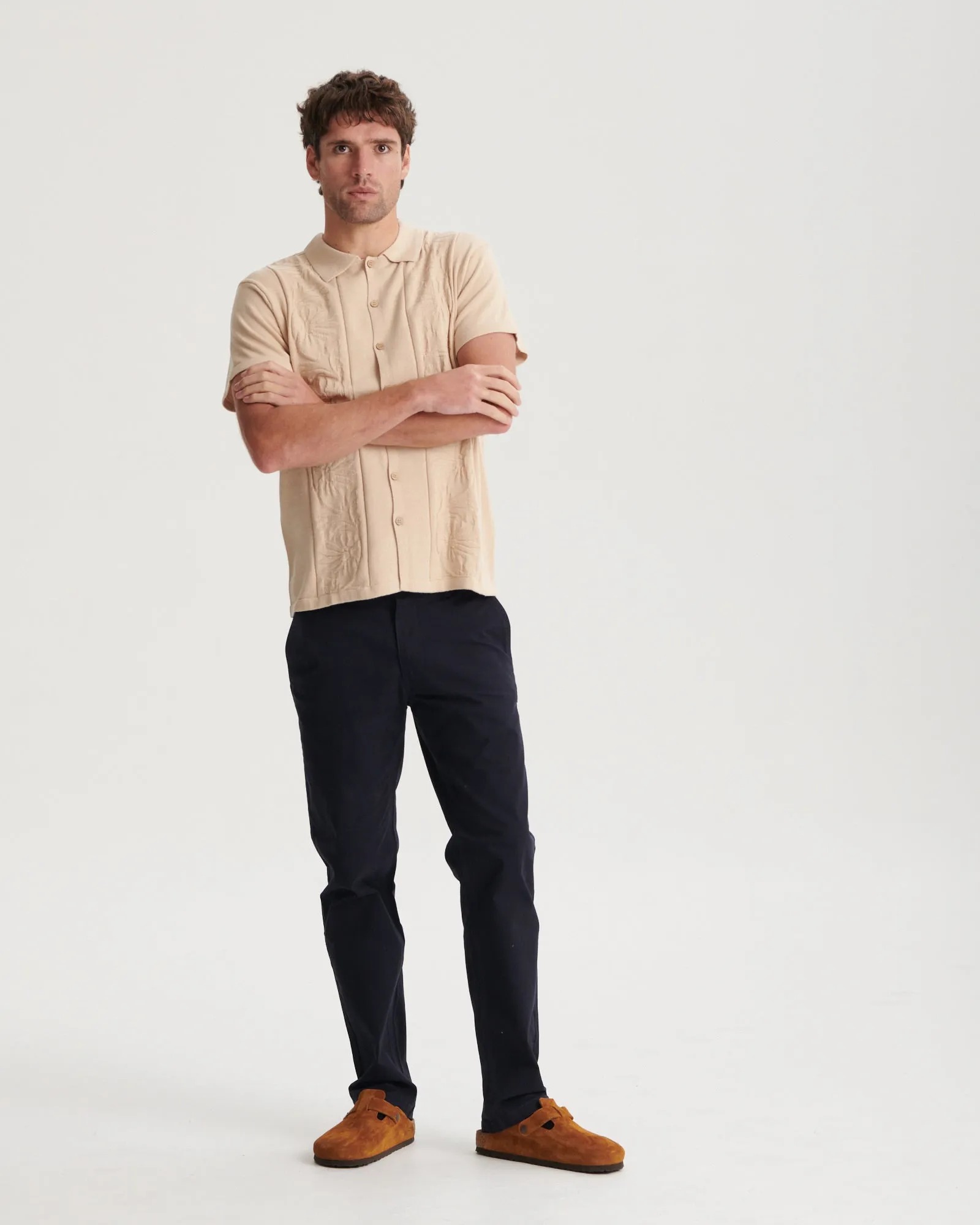 Access Knit Shirt - Oatmeal