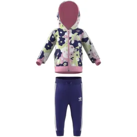 adidas Flower Print Zip Hoodie Set