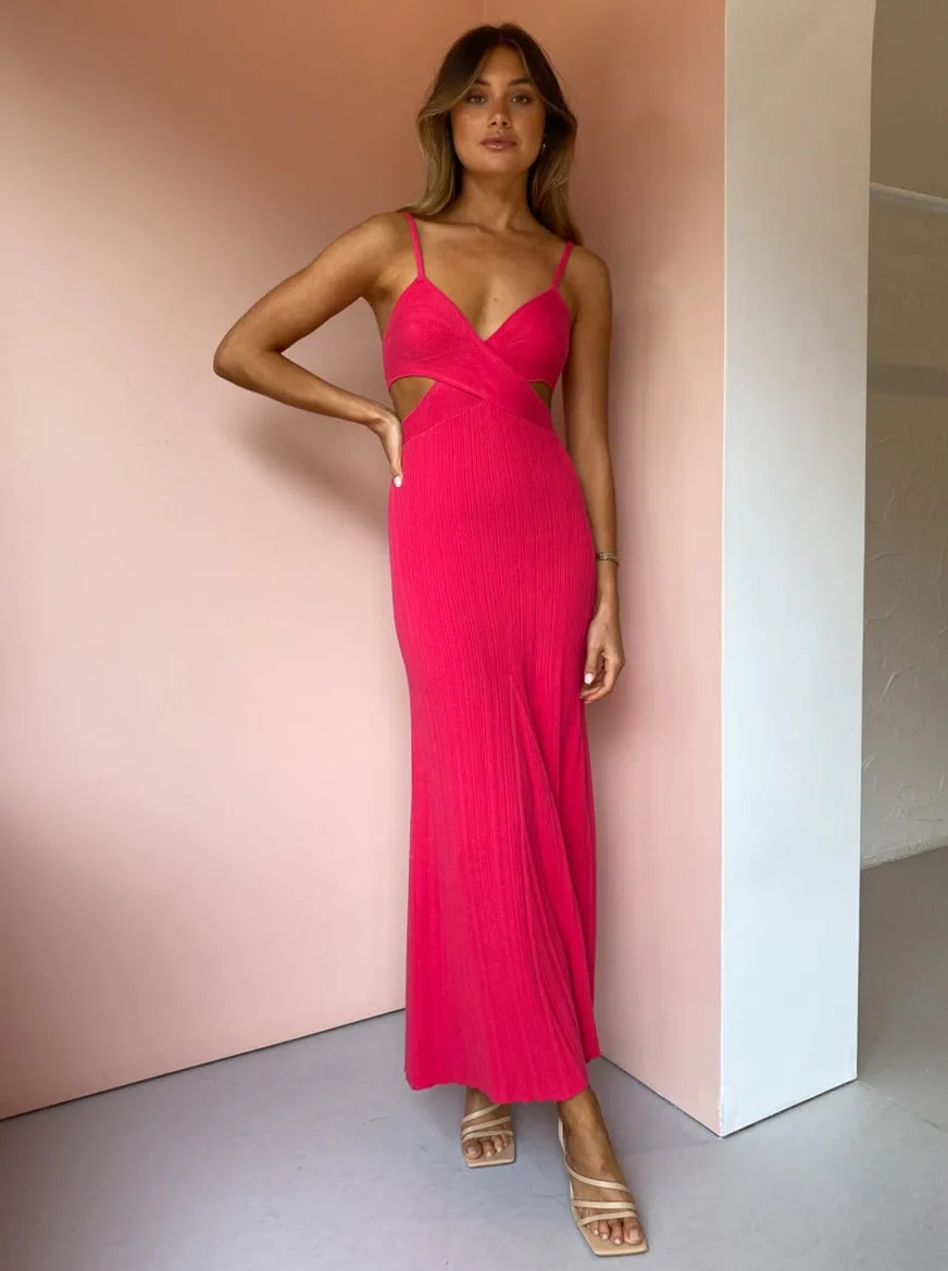 Anna Quan Sabrina Dress in Fuchsia