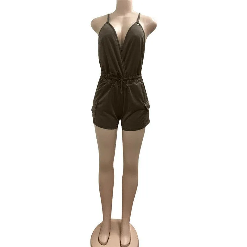 BACKLESS SAFARI ROMPER