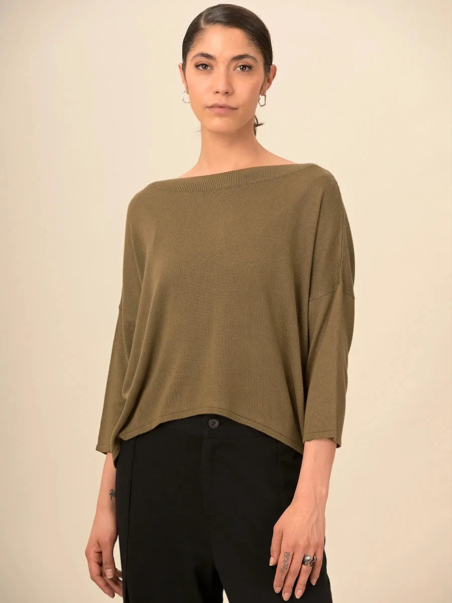 Bamboo Boat Neck Sweater