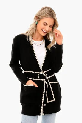 Black Belted Cardigan