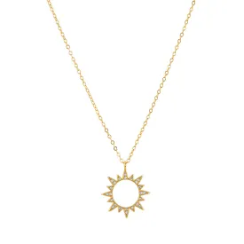 CZ Sun Necklace