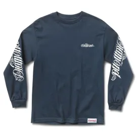 Diamond Supply Co Diamond Giant Script Long Sleeve T-shirt Navy