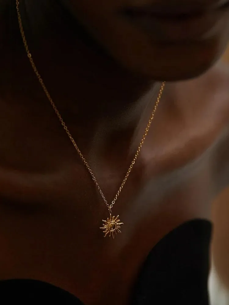 Gold Sun Necklace