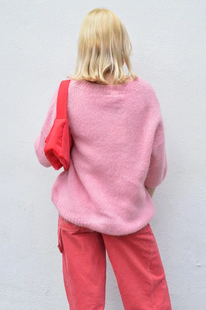 ICHI Marita Candy Pink Sweater