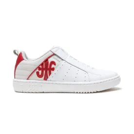 Men's Icon 2.0 White Red Logo Leather Sneakers 06531-010