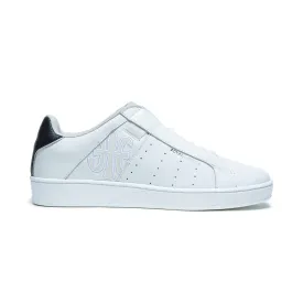 Men's Icon White Black Logo Leather Sneakers 01921-098