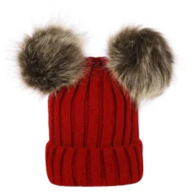 Red Pom Beanie