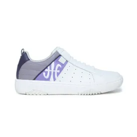 Women's Icon 2.0 White Purple  Logo Leather Sneakers 96514-066